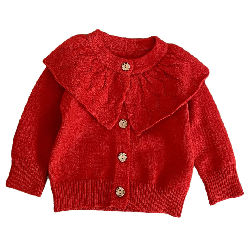 Baby Girls Solid Color Cardigan Wholesale 221220195