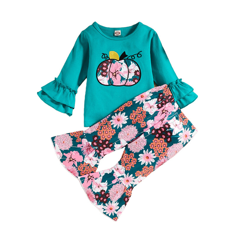 2 Pieces Set Baby Kid Girls Print Tops And Pants Wholesale 221220203