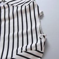 Load image into Gallery viewer, 3 Pieces Set Baby Kid Girls Striped Tops Bow Vests Waistcoats And Solid Color Pants Wholesale 22122022
