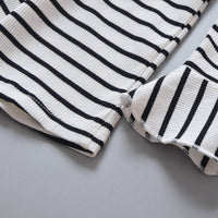 Load image into Gallery viewer, 3 Pieces Set Baby Kid Girls Striped Tops Bow Vests Waistcoats And Solid Color Pants Wholesale 22122022
