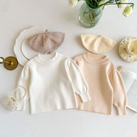 Load image into Gallery viewer, Baby Girls Solid Color Crochet Sweaters Wholesale 221220226
