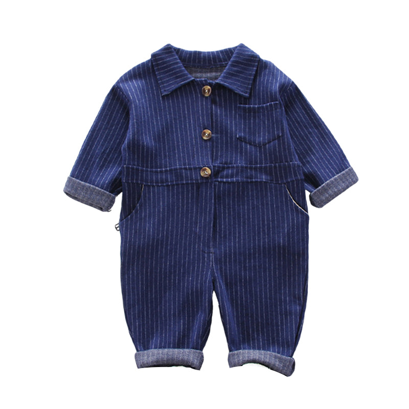 Baby Kid Boys Striped Jumpsuits Wholesale 22122024