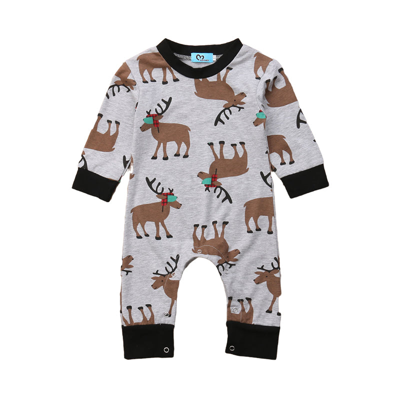 Baby Boys Animals Cartoon Print Jumpsuits Wholesale 22122045