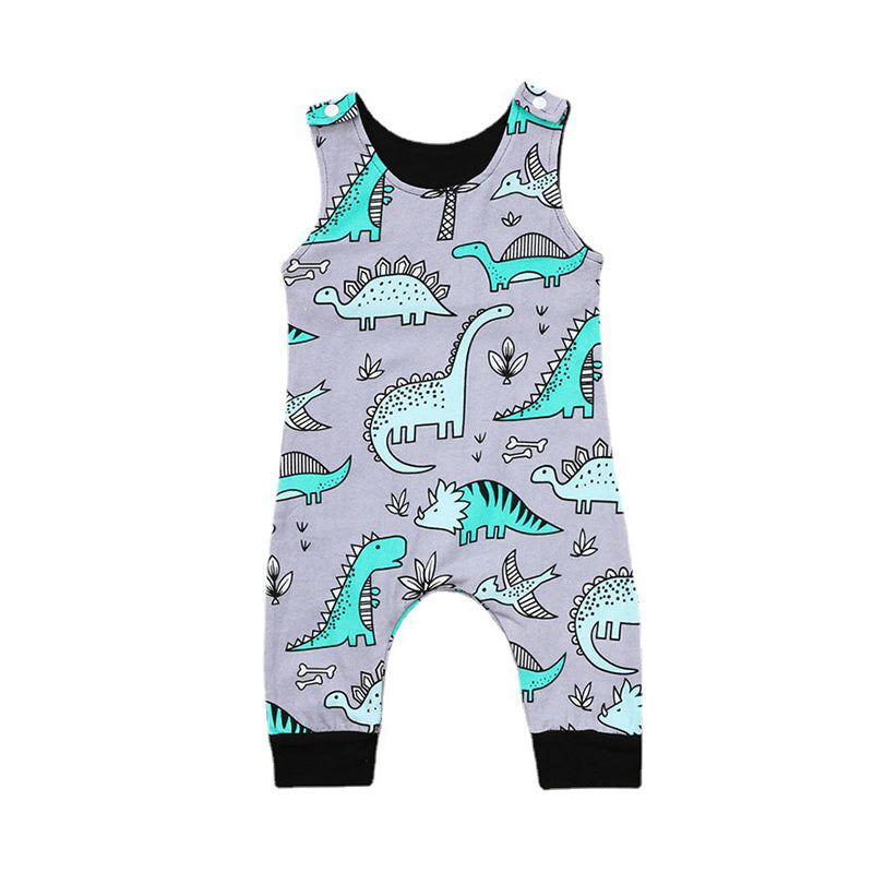 Baby Boys Dinosaur Print Jumpsuits Wholesale 22122049