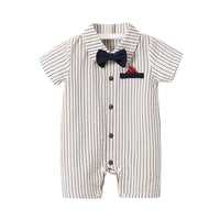 Load image into Gallery viewer, Baby Boys Striped Bow Jumpsuits Wholesale 22122050
