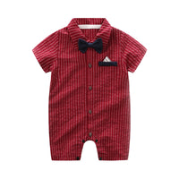 Load image into Gallery viewer, Baby Boys Striped Bow Jumpsuits Wholesale 22122050
