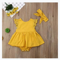 Load image into Gallery viewer, Baby Girls Solid Color Rompers Wholesale 22122051
