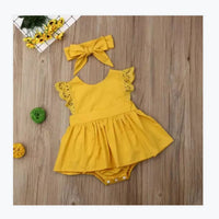 Load image into Gallery viewer, Baby Girls Solid Color Rompers Wholesale 22122051
