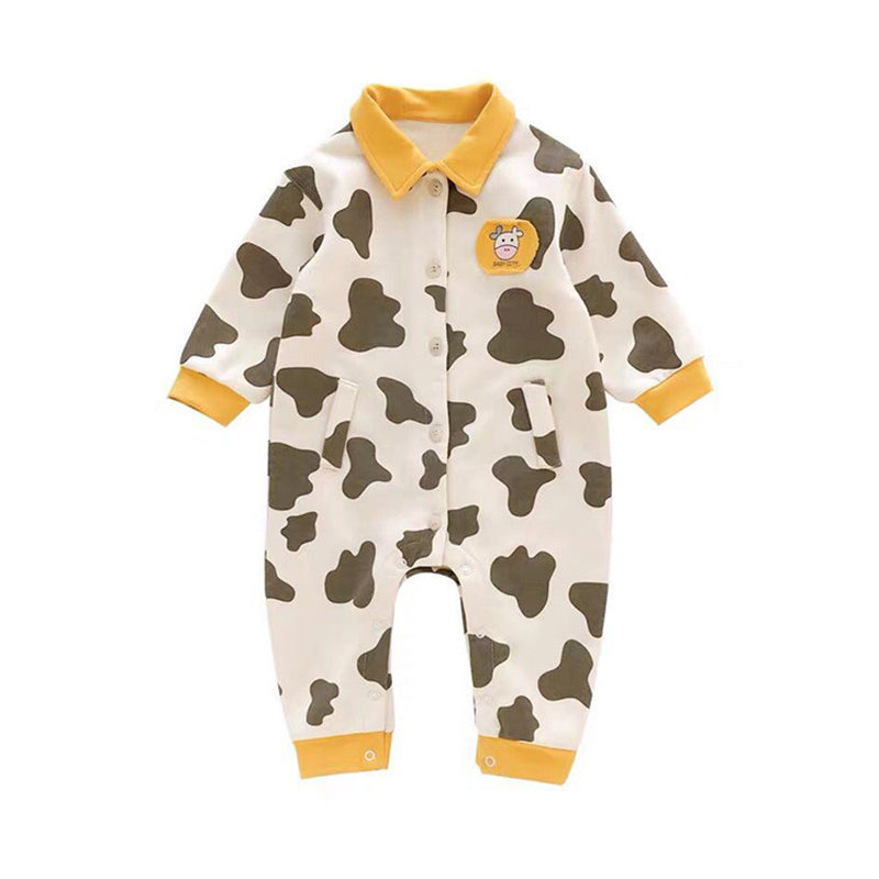 Baby Unisex Cow Jumpsuits Wholesale 22122104