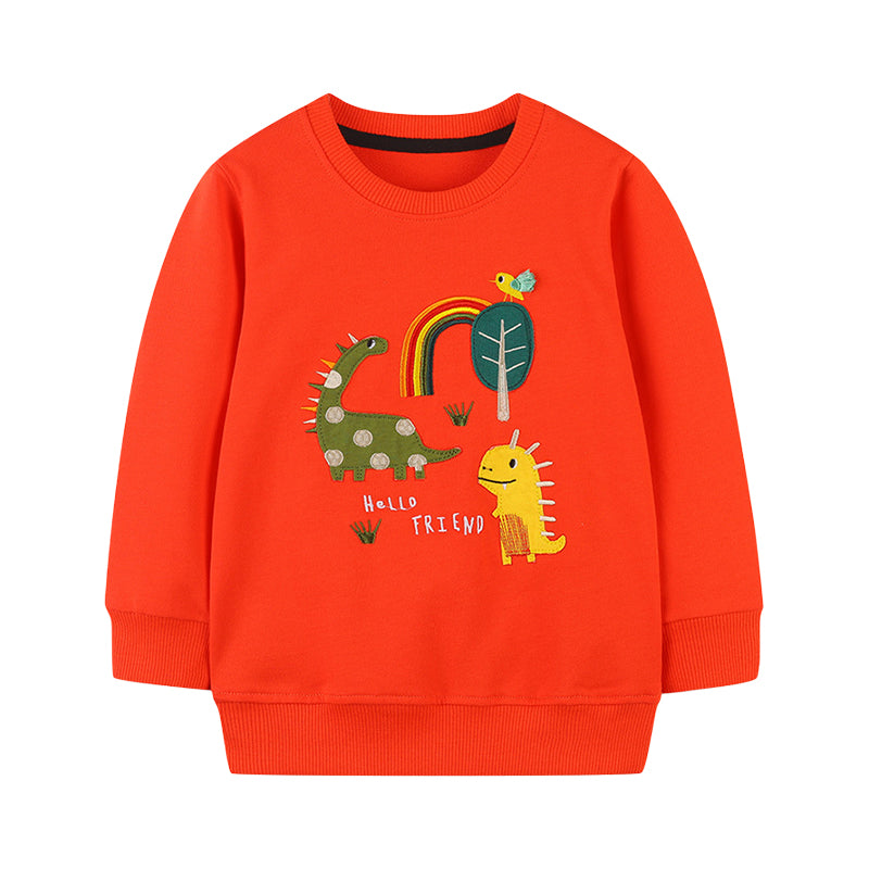 Baby Kid Boys Letters Cartoon Embroidered Hoodies Swearshirts Wholesale 221221166