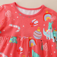 Load image into Gallery viewer, Baby Kid Girls Cartoon Print Dresses Wholesale 221221169
