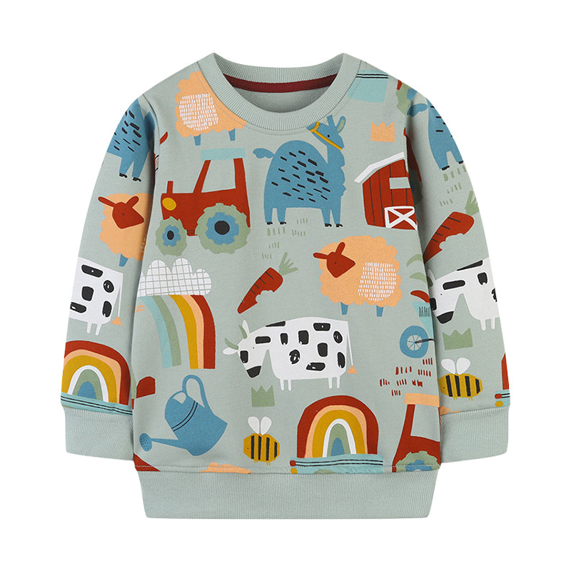 Baby Kid Boys Animals Cartoon Print Tops Wholesale 221221176