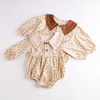 Load image into Gallery viewer, Baby Girls Flower Print Rompers Wholesale 221221213
