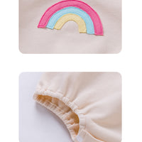 Load image into Gallery viewer, Baby Unisex Color-blocking Rainbow Embroidered Rompers Wholesale 221221215
