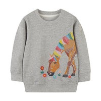 Load image into Gallery viewer, Baby Kid Girls Flower Animals Print Hoodies Swearshirts Wholesale 221221226
