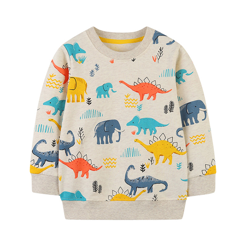 Baby Kid Boys Dinosaur Animals Print Hoodies Swearshirts Wholesale 221221229
