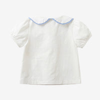 Load image into Gallery viewer, 2 Pieces Set Baby Kid Girls Embroidered Print Tops And Flower Shorts Wholesale 221221279
