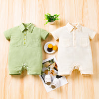 Load image into Gallery viewer, Baby Unisex Solid Color Rompers Wholesale 221221280
