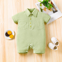 Load image into Gallery viewer, Baby Unisex Solid Color Rompers Wholesale 221221280

