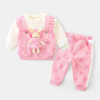 Load image into Gallery viewer, 2 Pieces Set Baby Kid Girls Animals Cartoon Print Tops And Pants Wholesale 221221283
