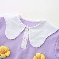 Load image into Gallery viewer, 2 Pieces Set Baby Kid Girls Flower Tops And Striped Pants Wholesale 221221288
