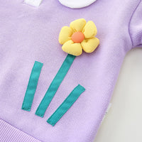Load image into Gallery viewer, 2 Pieces Set Baby Kid Girls Flower Tops And Striped Pants Wholesale 221221288
