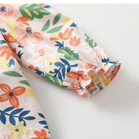 Load image into Gallery viewer, 2 Pieces Set Baby Kid Girls Flower Print Tops And Solid Color Shorts Wholesale 221221290
