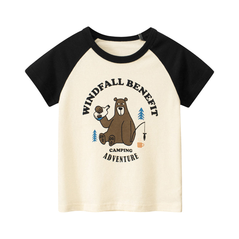 Baby Kid Boys Letters Cartoon Print T-Shirts Wholesale 221221298