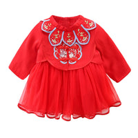 Load image into Gallery viewer, Baby Kid Girls Flower Embroidered Dresses Wholesale 221221305
