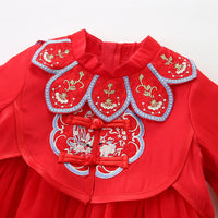 Load image into Gallery viewer, Baby Kid Girls Flower Embroidered Dresses Wholesale 221221305

