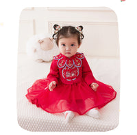 Load image into Gallery viewer, Baby Kid Girls Flower Embroidered Dresses Wholesale 221221305
