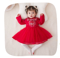 Load image into Gallery viewer, Baby Kid Girls Flower Embroidered Dresses Wholesale 221221305
