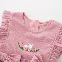 Load image into Gallery viewer, 2 Pieces Set Baby Kid Girls Flower Embroidered Tops And Dresses Wholesale 221221308
