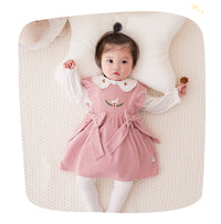 Load image into Gallery viewer, 2 Pieces Set Baby Kid Girls Flower Embroidered Tops And Dresses Wholesale 221221308
