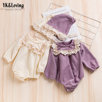 Load image into Gallery viewer, Baby Girls Color-blocking Rompers Wholesale 22122165
