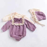 Load image into Gallery viewer, Baby Girls Color-blocking Rompers Wholesale 22122165
