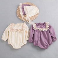 Load image into Gallery viewer, Baby Girls Color-blocking Rompers Wholesale 22122165
