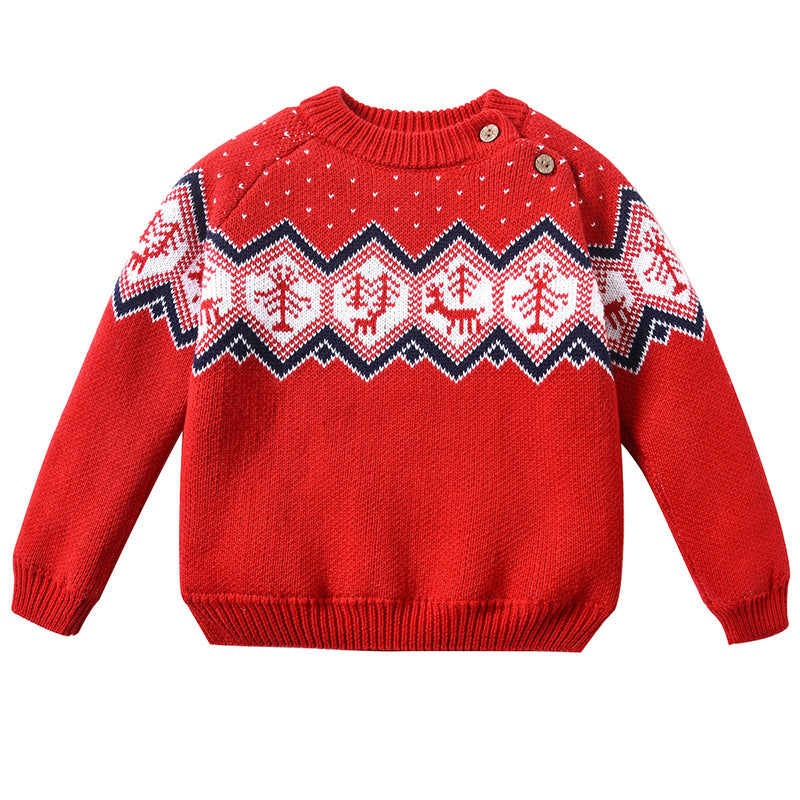 Baby Kid Unisex Checked Crochet Sweaters Wholesale 22122604