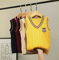 Load image into Gallery viewer, Kid Big Kid Unisex Solid Color Vests Waistcoats Knitwear Wholesale 22122612
