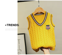 Load image into Gallery viewer, Kid Big Kid Unisex Solid Color Vests Waistcoats Knitwear Wholesale 22122612
