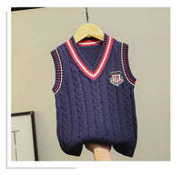 Load image into Gallery viewer, Kid Big Kid Unisex Solid Color Vests Waistcoats Knitwear Wholesale 22122612
