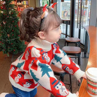 Load image into Gallery viewer, Baby Kid Girls Cartoon Plant Crochet Christmas Sweaters Wholesale 221226128
