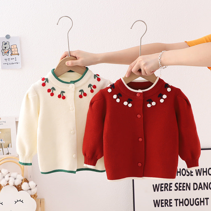 Baby Kid Girls Fruit Crochet Cardigan Wholesale 221226134