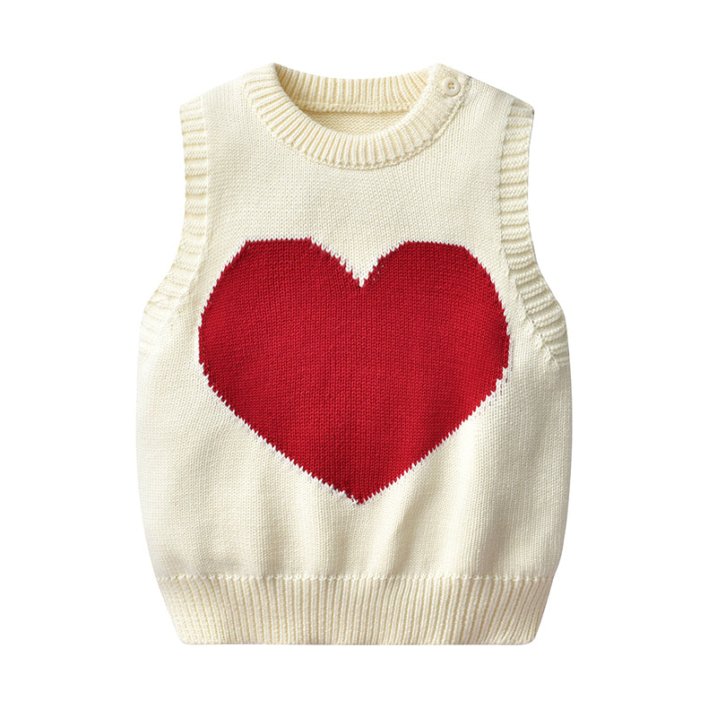 Baby Girls Love heart Crochet Vests Waistcoats Wholesale 221226142