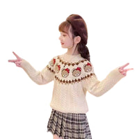 Load image into Gallery viewer, Kid Girls Cartoon Crochet Sweaters Wholesale 221226171
