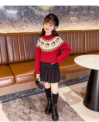 Load image into Gallery viewer, Kid Girls Cartoon Crochet Sweaters Wholesale 221226171
