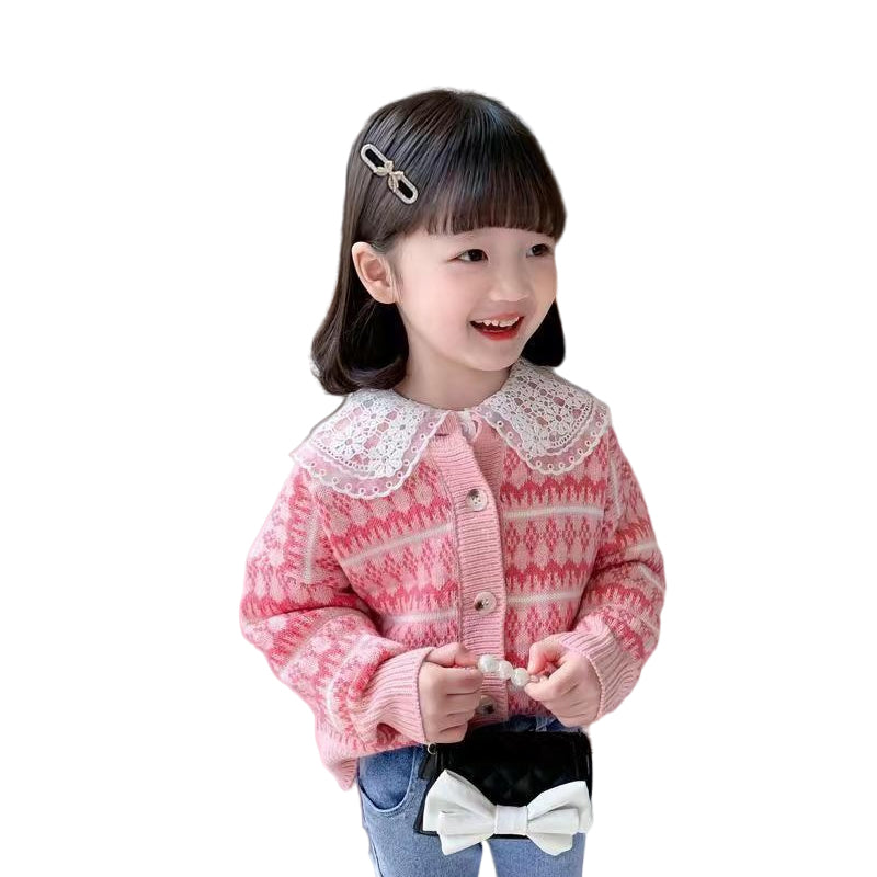 Baby Kid Girls Color-blocking Cardigan Wholesale 221226239
