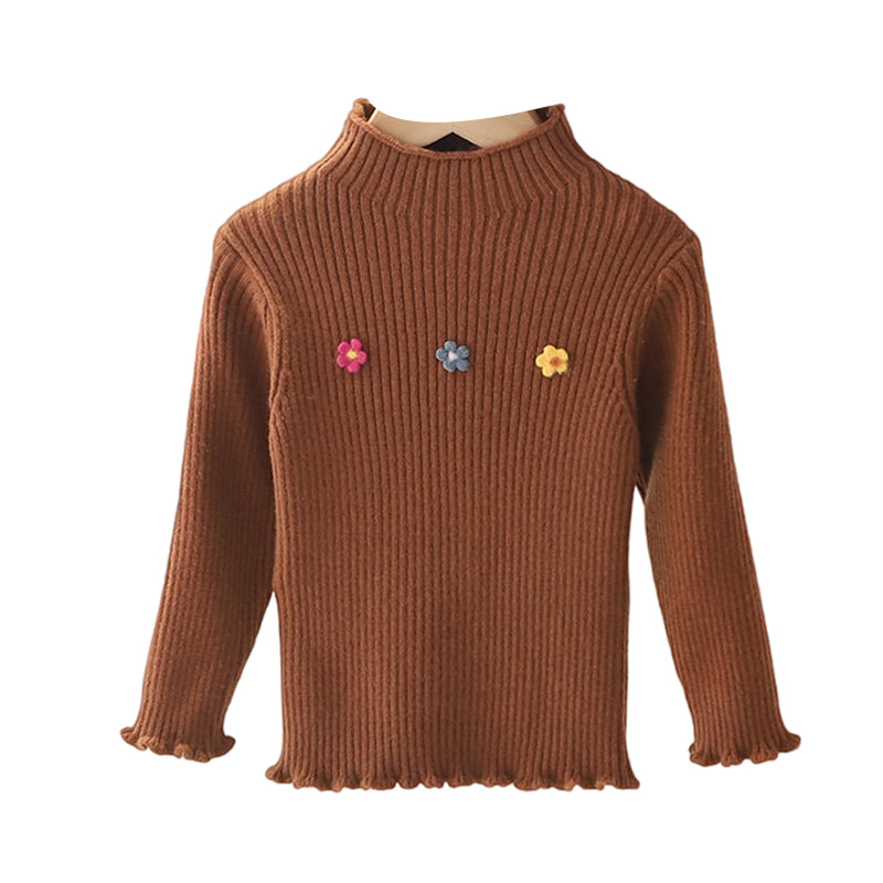 Baby Kid Girls Flower Crochet Sweaters Wholesale 221226254