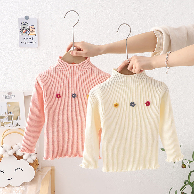Baby Kid Girls Flower Crochet Sweaters Wholesale 221226254