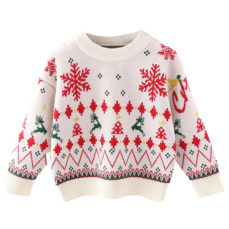 Baby Kid Girls Cartoon Crochet Christmas Sweaters Wholesale 22122626
